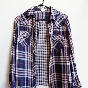 ❤️3/$25❤️ Levi's Flannel Shirt Blue Button down
